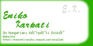 eniko karpati business card